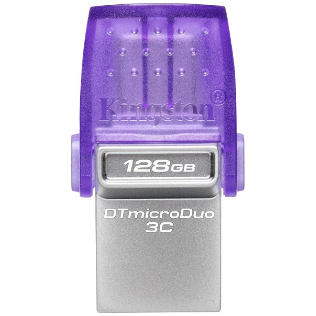 Spominski ključek 128GB USB 3.2/USB-C Kingston DT microDuo3G3 200MB/s - plastičen/microduo/moder (DTDUO3CG3/128GB)