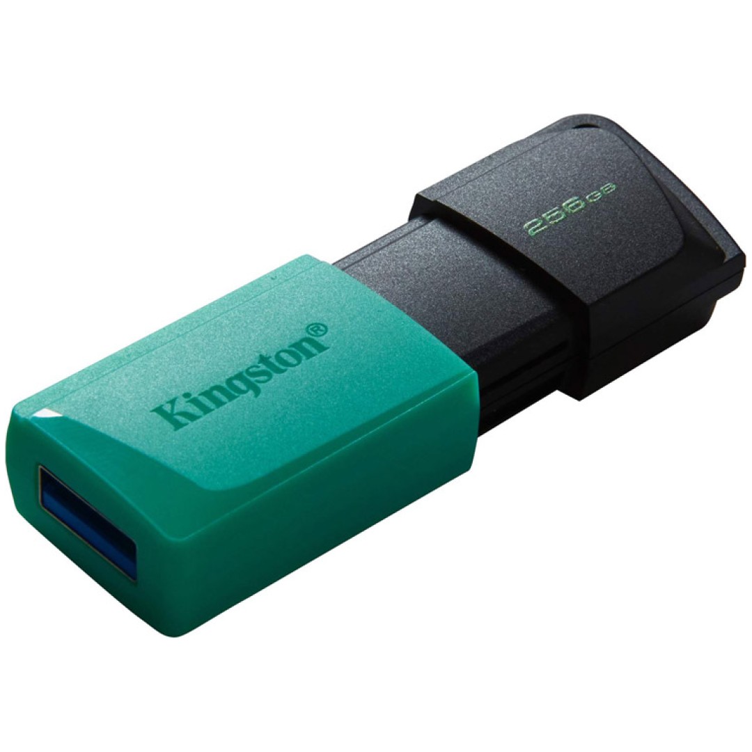 Spominski ključek 256GB USB 3.2 Kingston DataTraveler Exodia M 100MB/s plastičen izvlečni zeleno-črn (DTXM/256GB)
