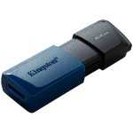 Spominski ključek 64GB USB 3.2 Kingston Data Traveler Exodia M 200MB/s 60MB/s plastičen izvlečni črno-moder (DTXM/64GB)