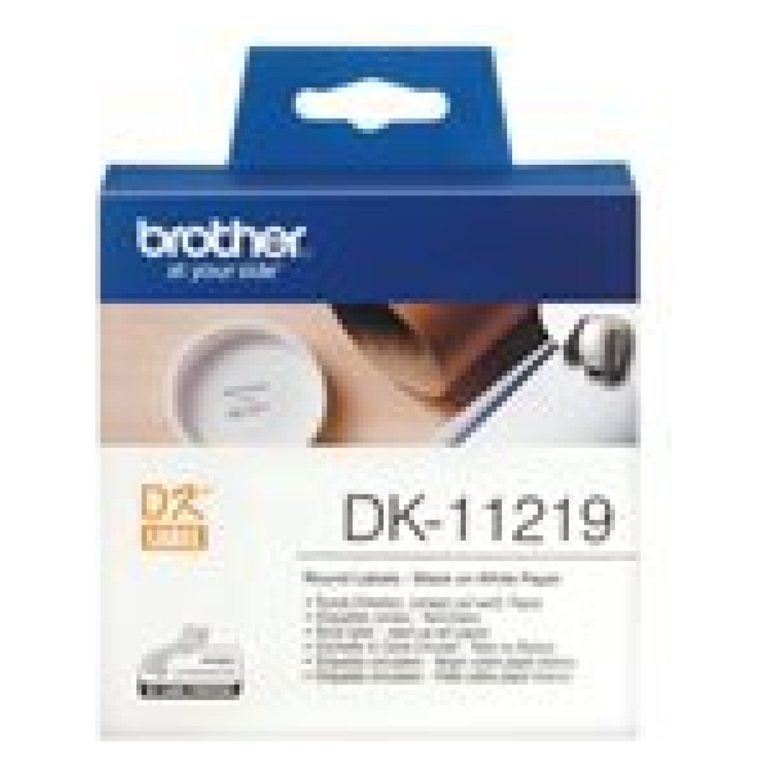 BROTHER DK11219 roundly labels 12mm