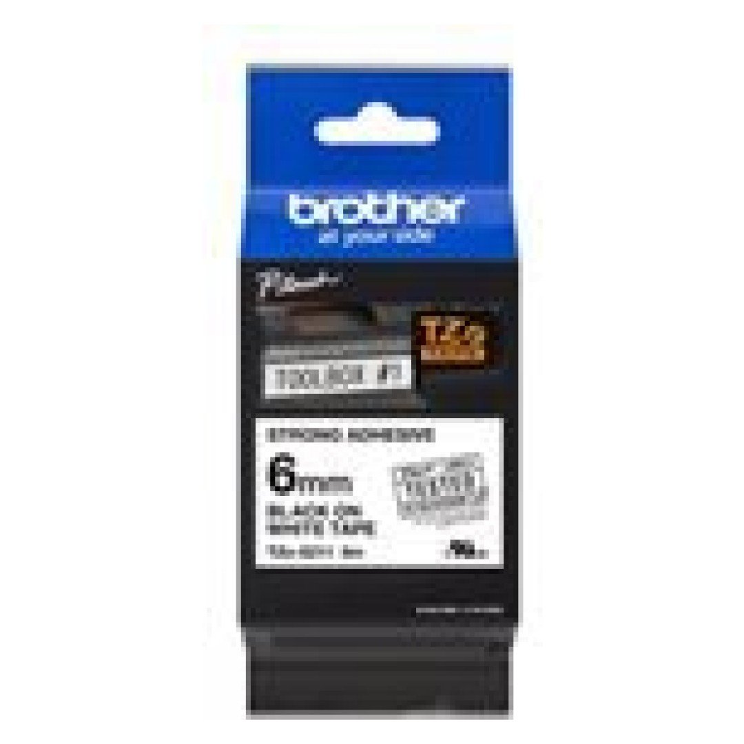 BROTHER TZES211 strong black/white 6mm 8