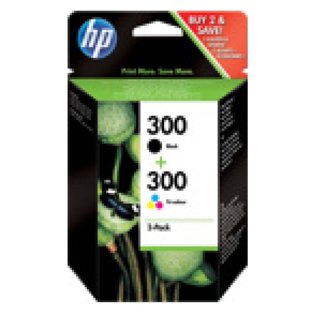 HP 300 2-pack black/tri-colour Ink