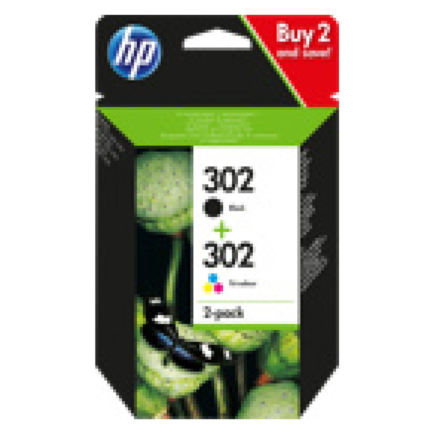 HP 302 2-pack Ink Cartridge Combo