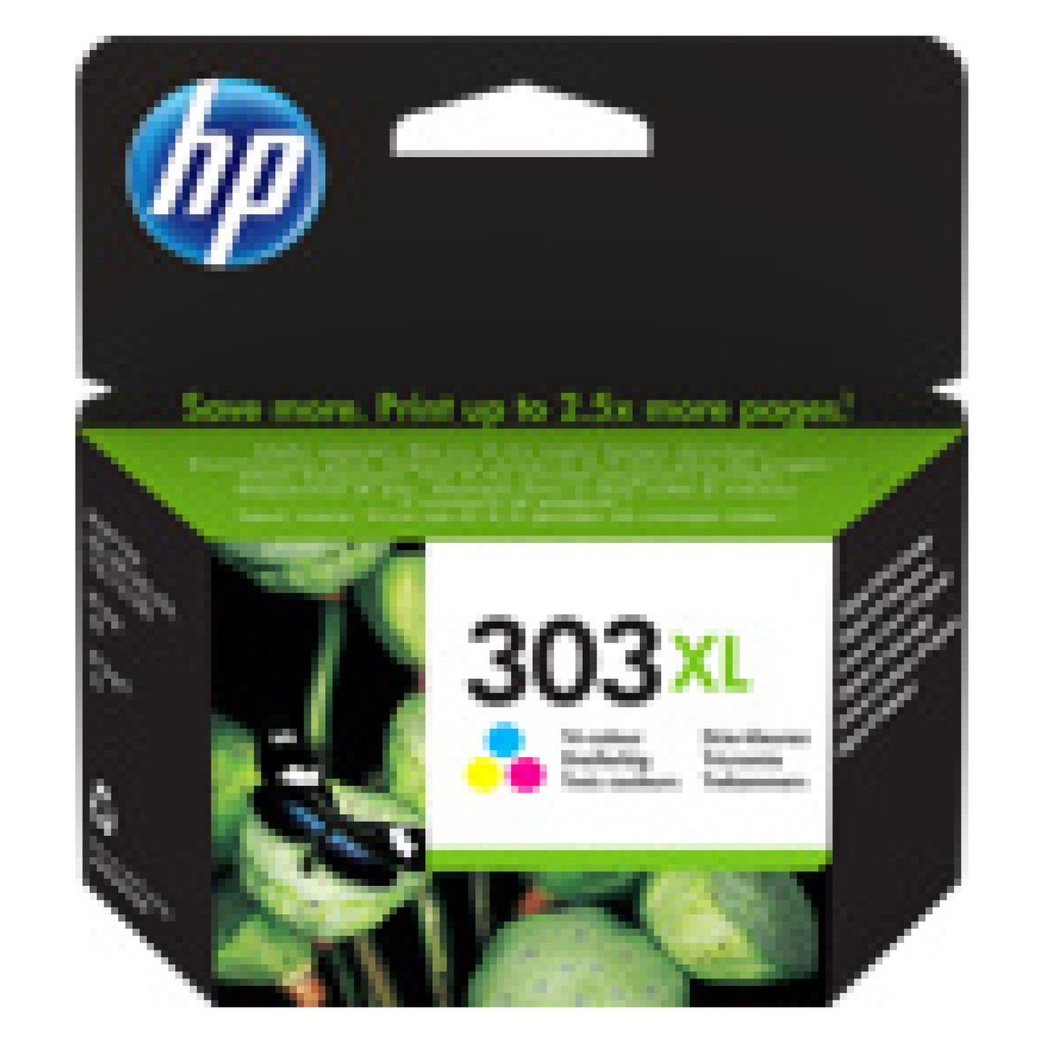 HP 303XL High Yield Tri-color Ink Cart.