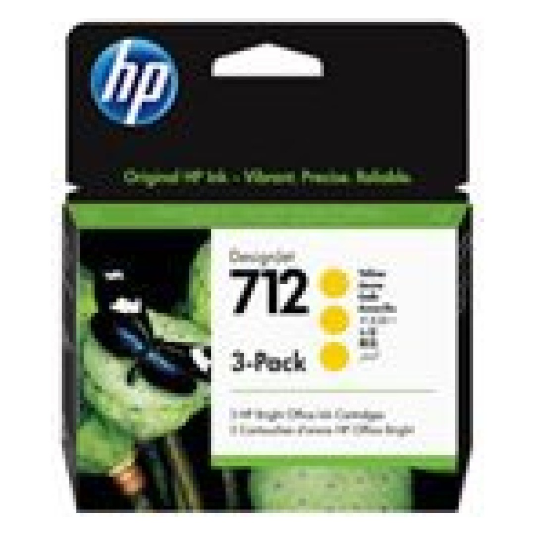 HP 712 3-Pack 29-ml Yellow Ink Cartridge