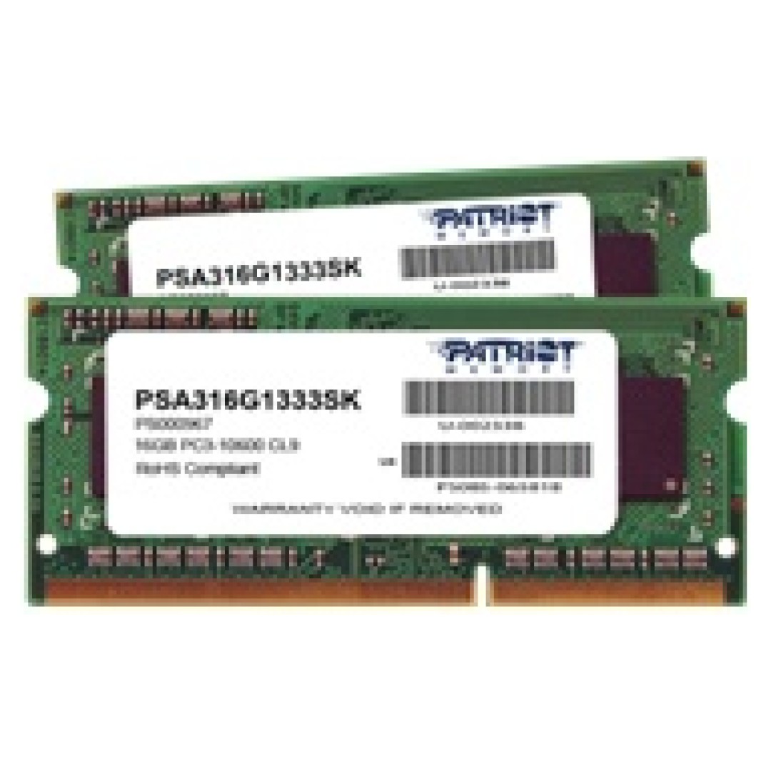 PATRIOT DDR3 SL 16GB 1333MHZ SODIMM KIT