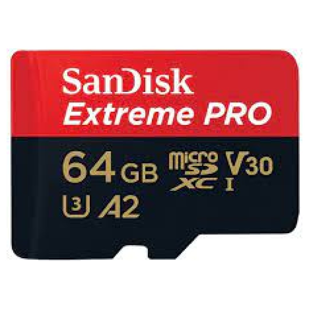 Spominska kartica SDXC-Micro 64GB Sandisk Extreme Pro 200MB/s/90MB/s U3 V30 UHS-I +adapter (SDSQXCU-064G-GN6MA)