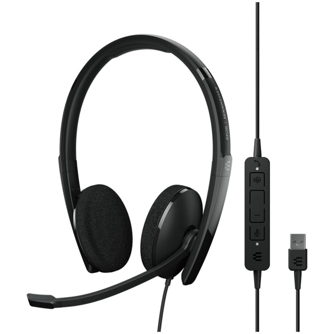 Slušalke žične EPOS | Sennheiser naglavne USB ADAPT 160T II črne (1000901)
