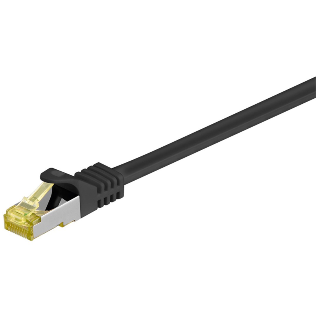 GOOBAY (91608) SFTP CAT 6A / S/FTP CAT 7 patch 2m črn mrežni povezovalni kabel