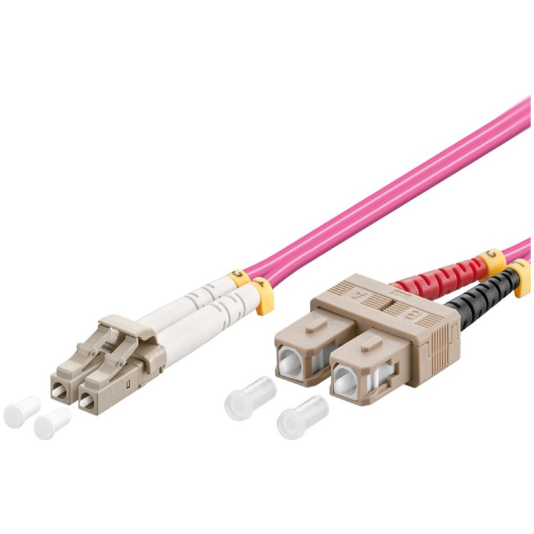 GOOBAY OM4 LAN LC-UPC / SC-UPC 20m roza optični kabel