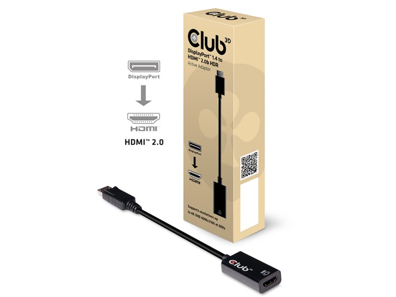 Adapter DisplayPort 1.4 v HDMI 2.0b Club 3D CAC-1080