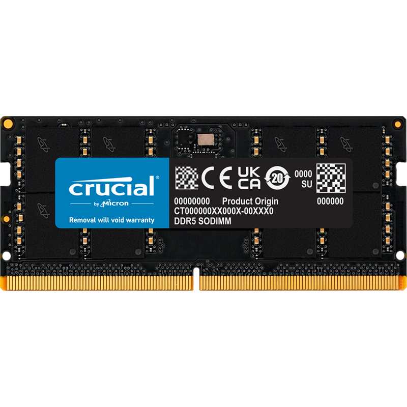 Crucial 8GB DDR5-4800 SODIMM PC5-38400 CL40