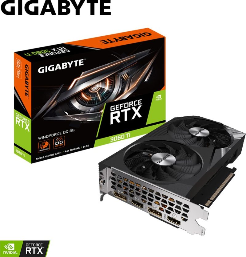 Grafična kartica GIGABYTE GeForce RTX 3060 Ti WINDFORCE OC 8G