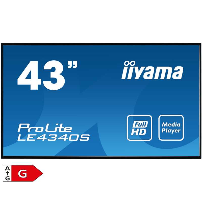 IIYAMA ProLite LE4340S-B3 43" (108cm) FHD VA LED LCD HDMI/VGA informacijski zaslon