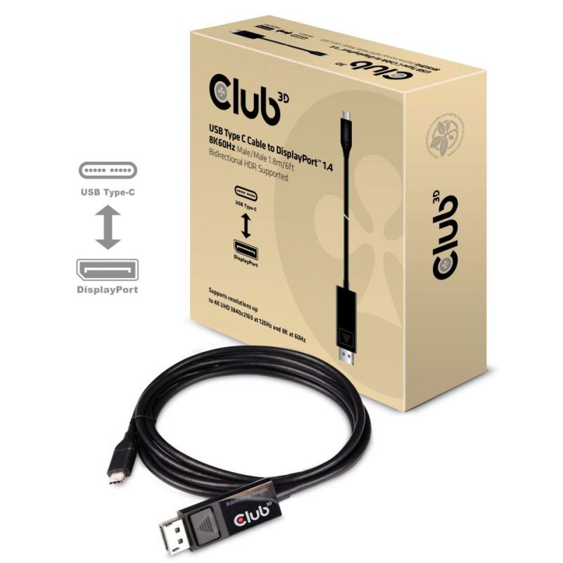 Kabel USB-C v DisplayPort 1.4 Club 3D CAC-1557