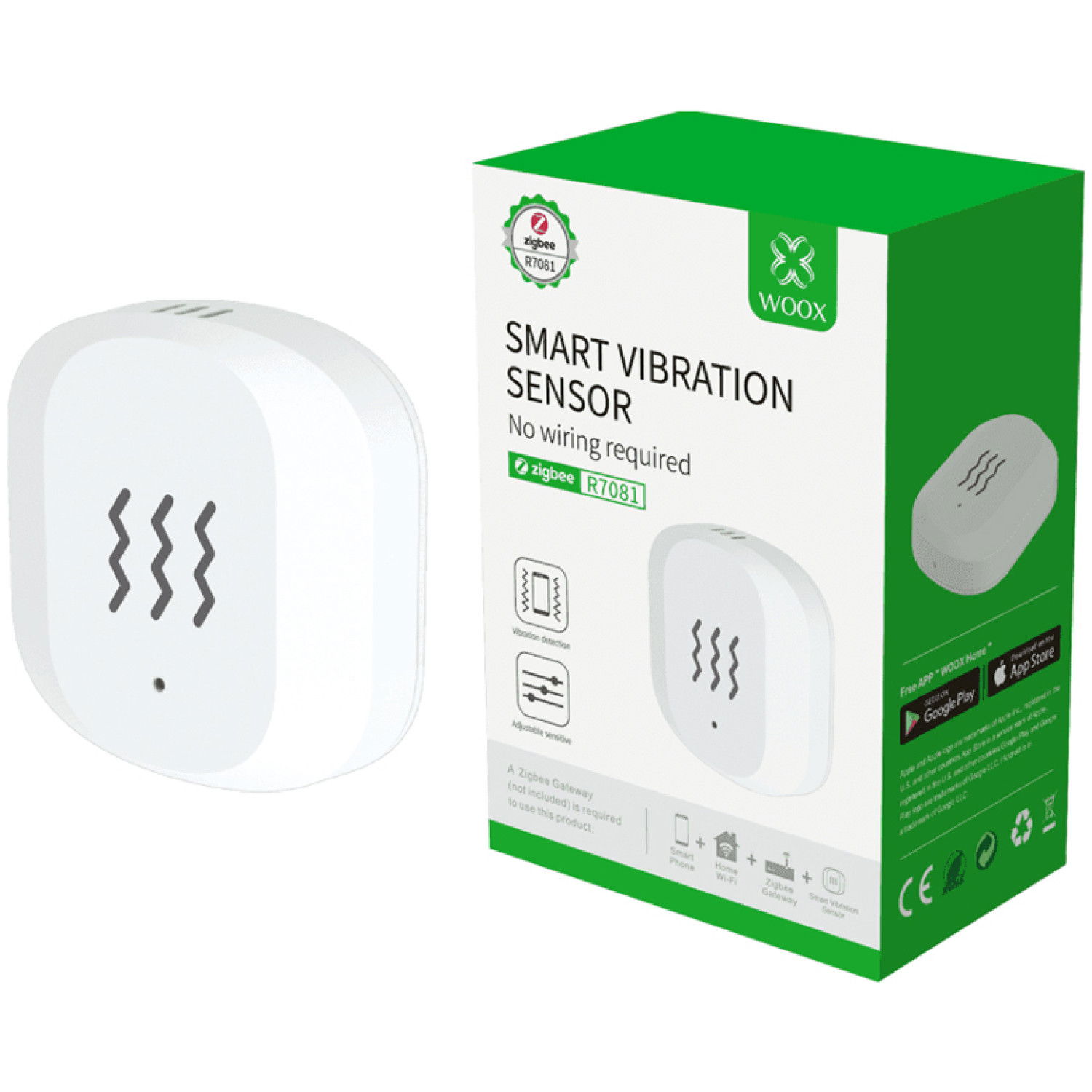 WOOX R7081 Smart WiFi vibracije pametni senzor