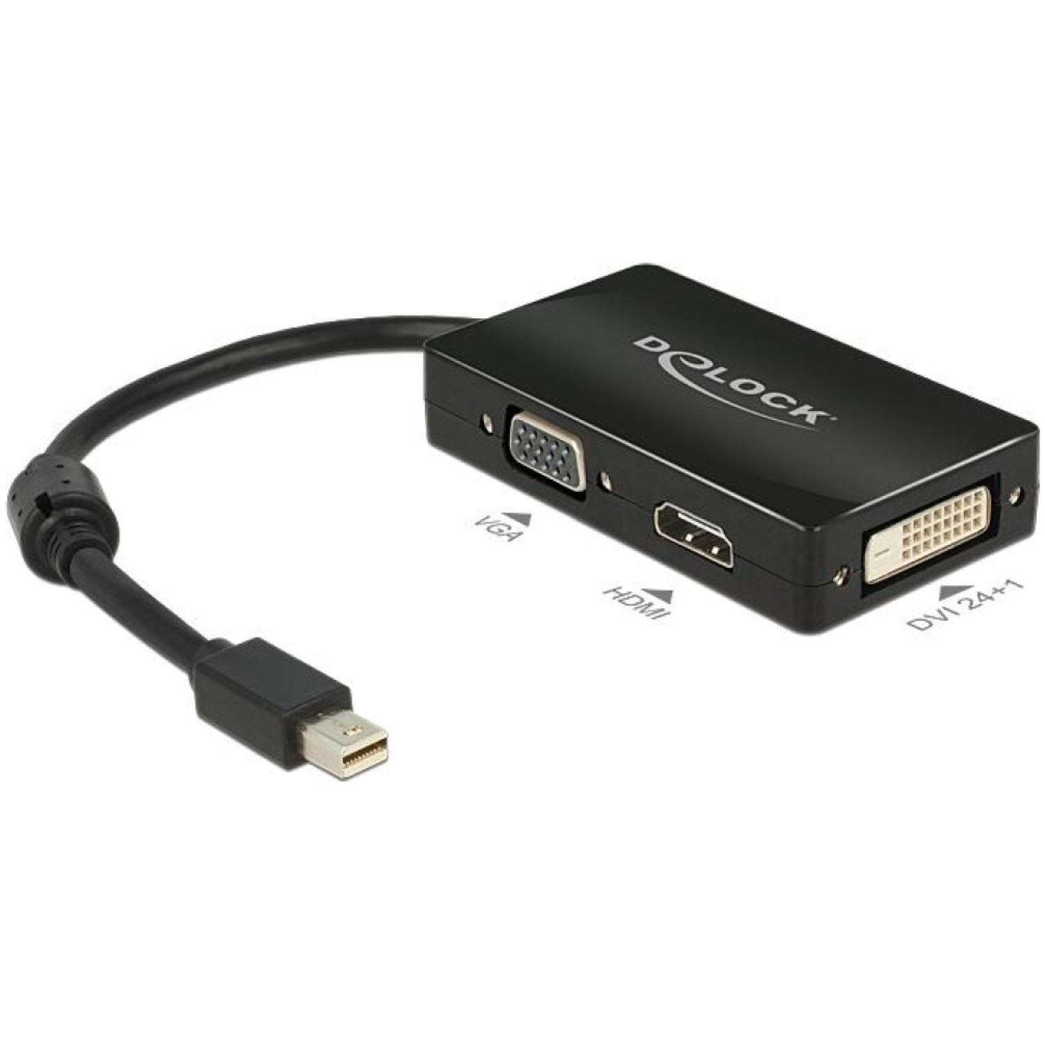 Adapter DisplayPort mini (m) => VGA/HDMI/DVI (ž) pasivni