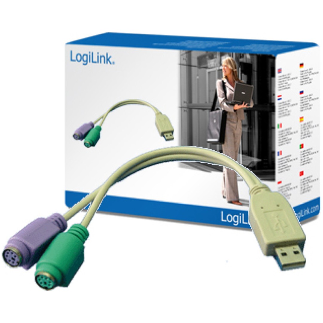 Adapter USB => PS2 - 2x Ženski LogiLink AU0004A