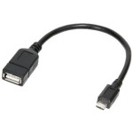 Adapter micro USB (m) => USB (ž) OTG 20cm Logilink (AA0035)