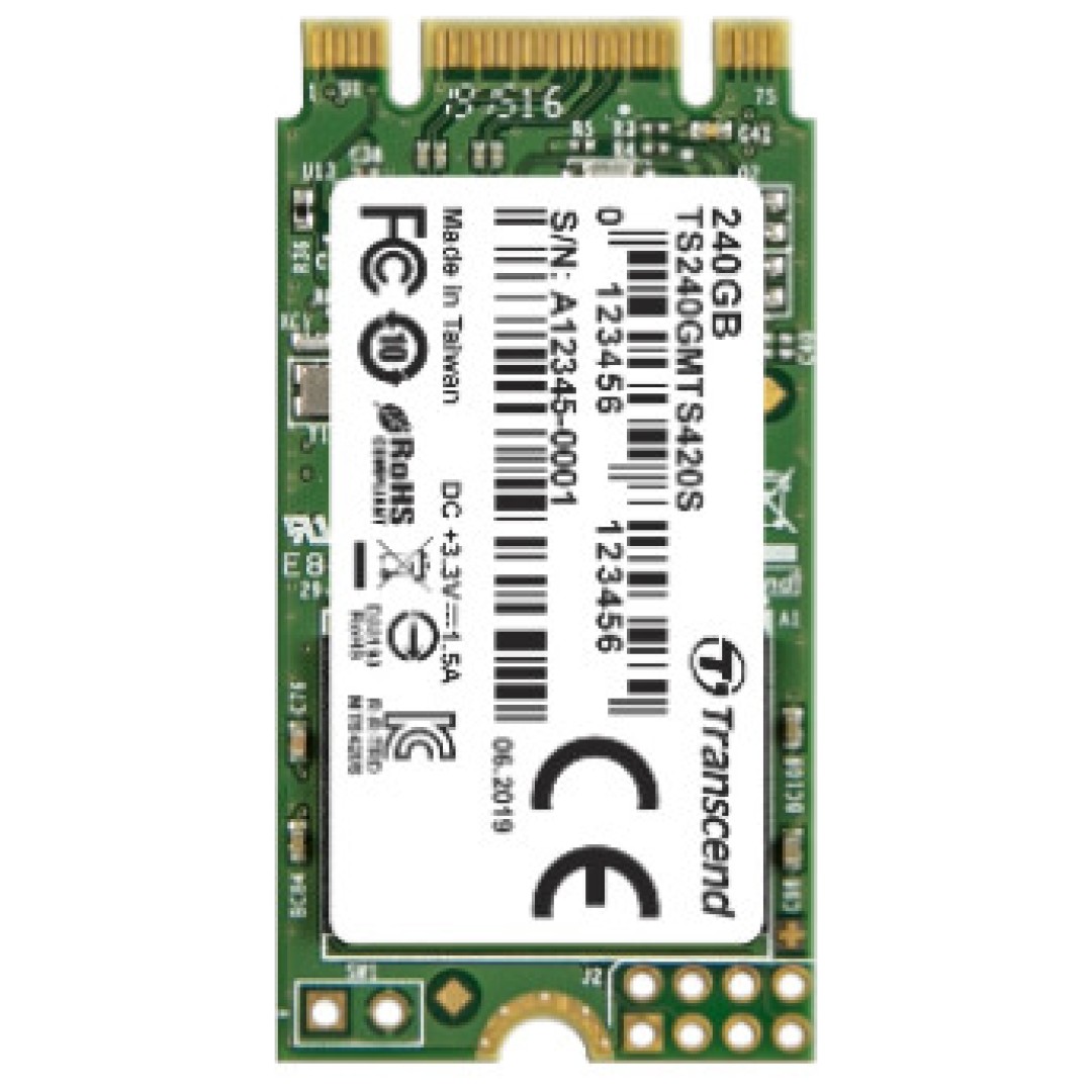 Disk SSD M.2 SATA3 240GB Transcend TS240 2242 500/430MB/s (TS240GMTS420S)