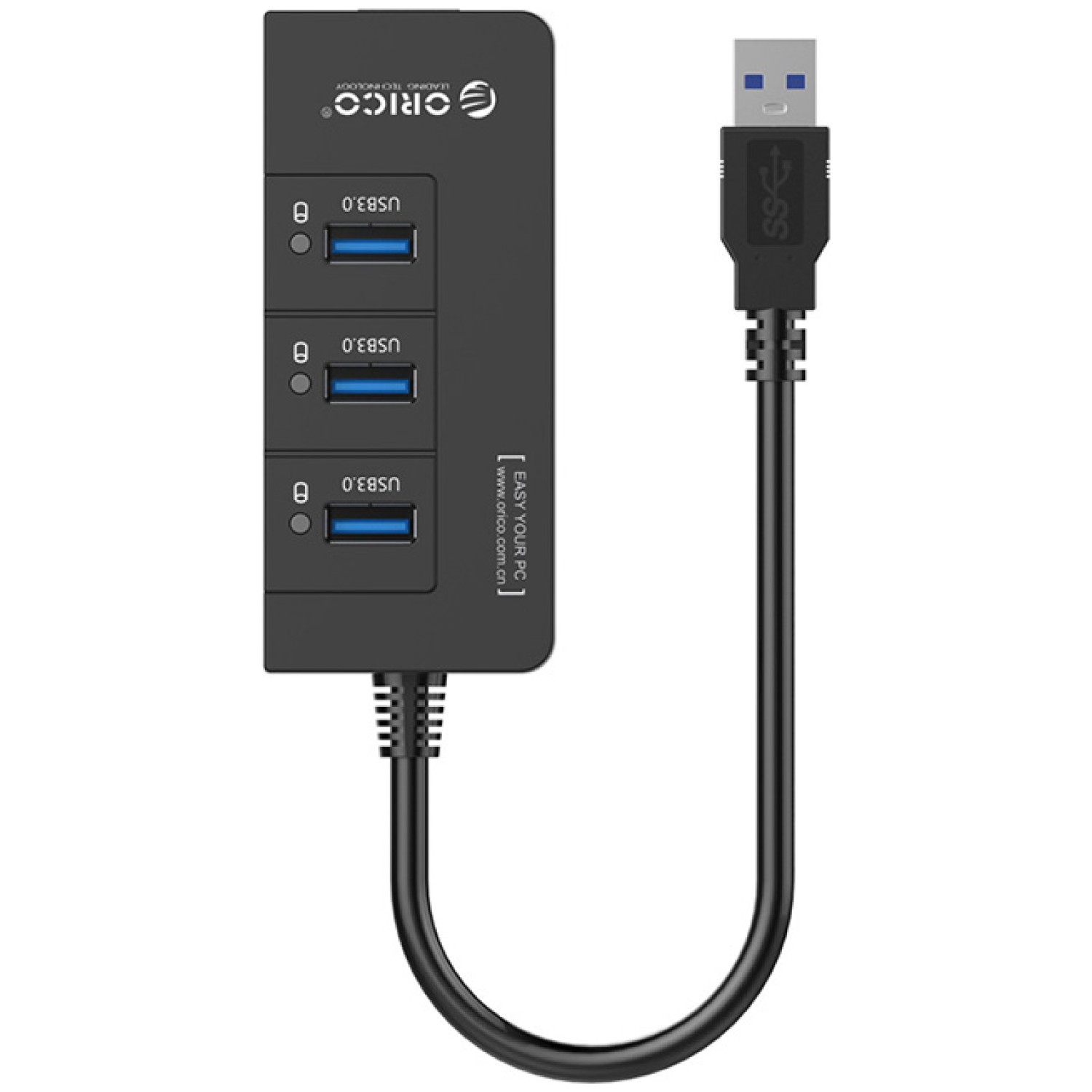 HUB USB 3.0 3portni 1x RJ45 Orico (HR01-U3-V1-BK-BP)