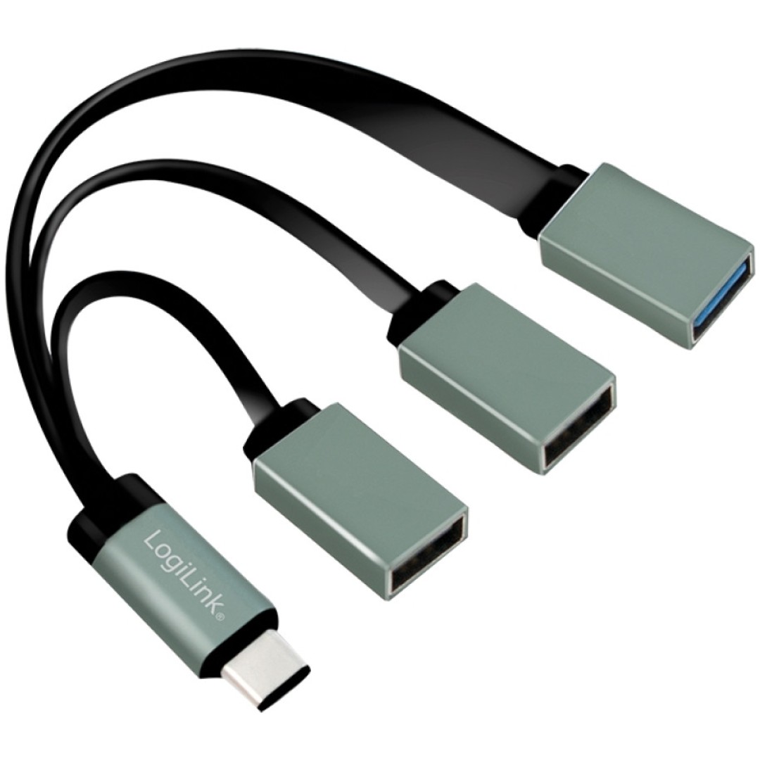 HUB USB-C => 1x USB 3.0 tip A 2x USB 2.0 tip A LogiLink (UA0315) EOLS-P