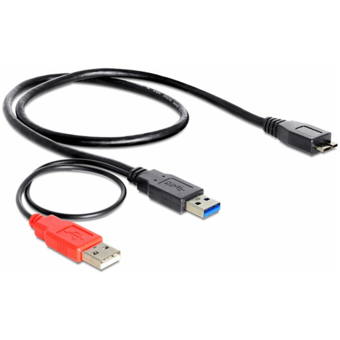 Kabel USB 3.0 A => 2xA-B mikro 20cm Delock