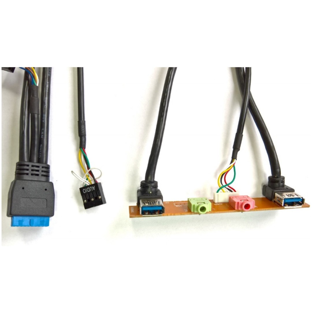 Kabel USB 3.0 x2 + Audio za PC-x2000/x4000 - priklop na osnovni plošči