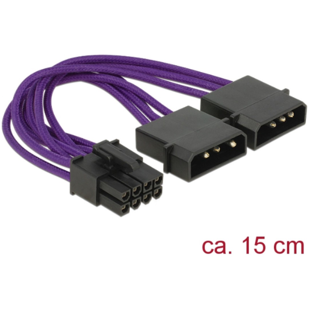 Kabel adapter napajalni MOLEX => PCI-Express 8 pin 0