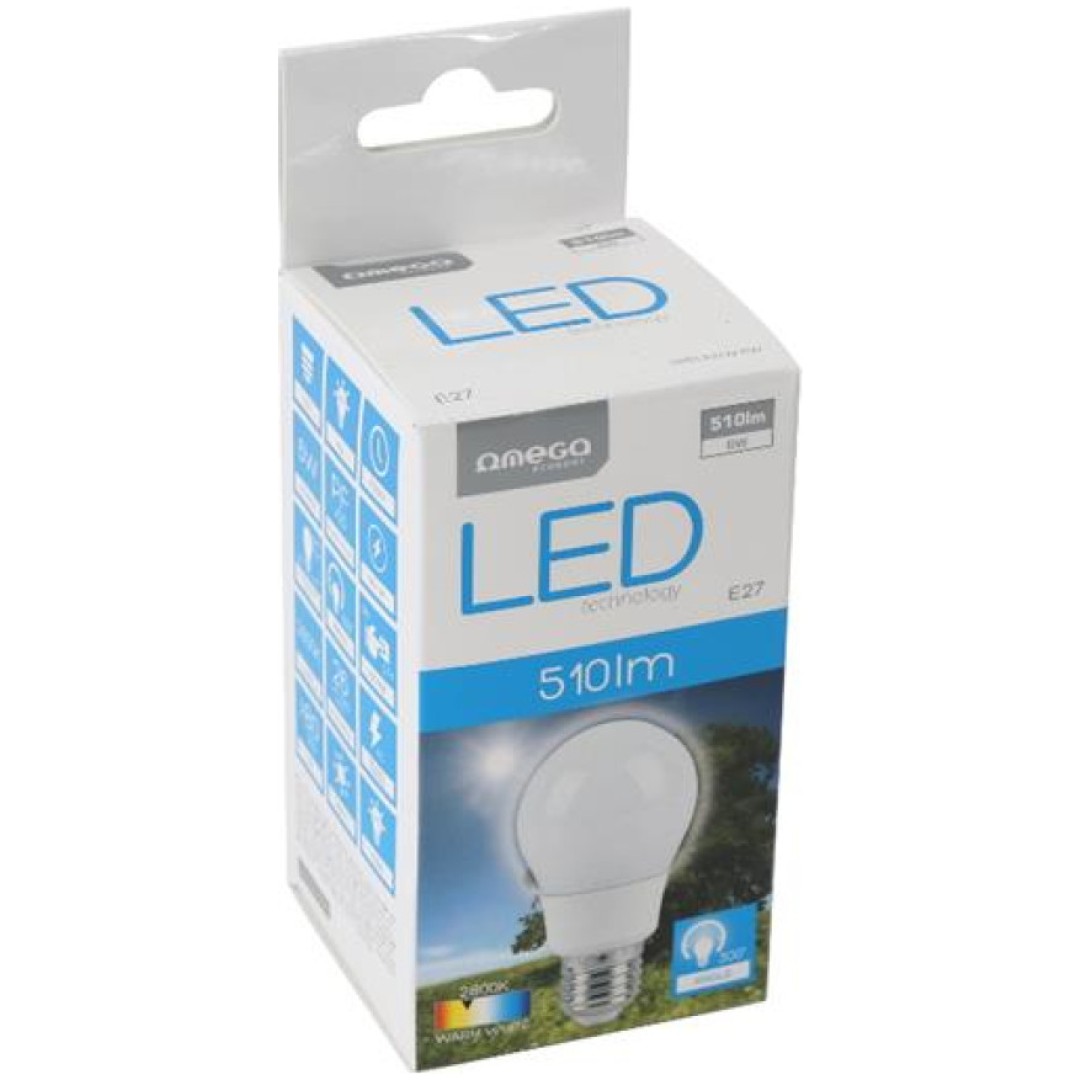 LED žarnica Platinet E27 6W 2800K 510lm širokokotna (OMELE27W-6W) EOL-P