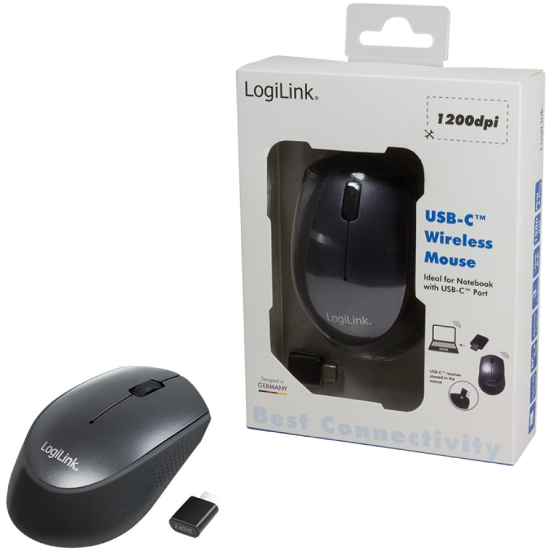Miš LogiLink brezžična USB-C priklop (ID0160) EOLS-P