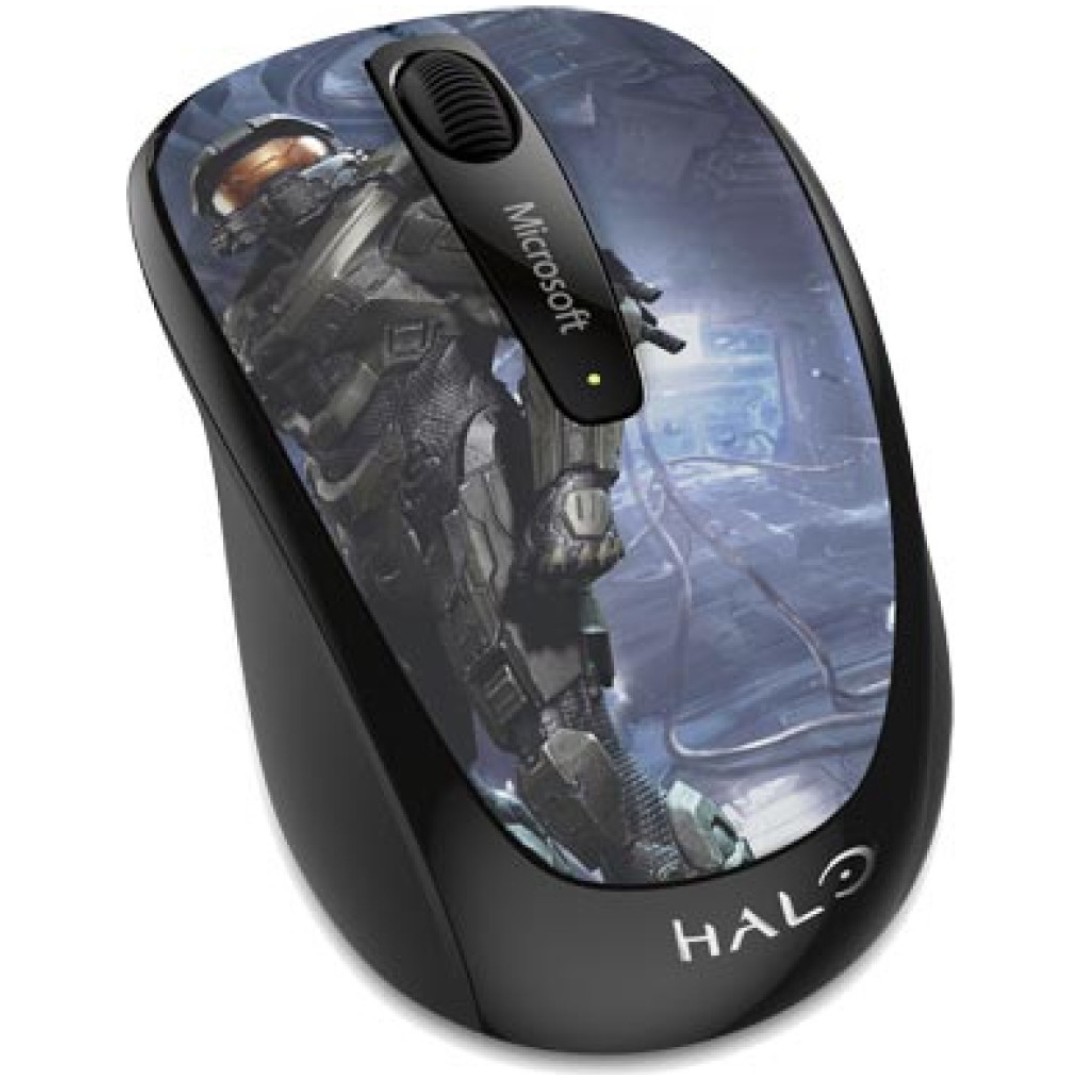 Miš Microsoft brezžična Mobile 3500 - Halo Edition optična črna