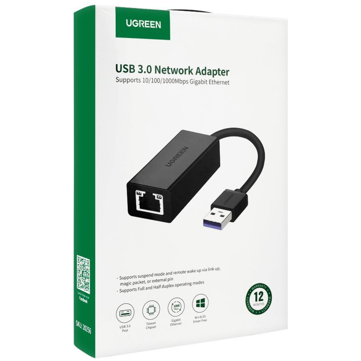 Ugreen USB 3.0 Gigabitna mrežna kartica - box