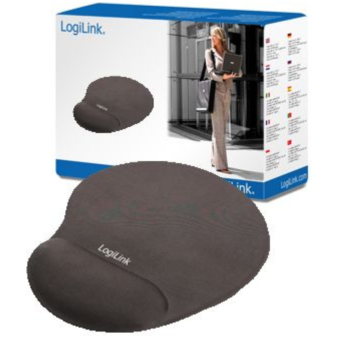 Podloga za miško z gelom ergonomska LogiLink MousePad črna (ID0027)