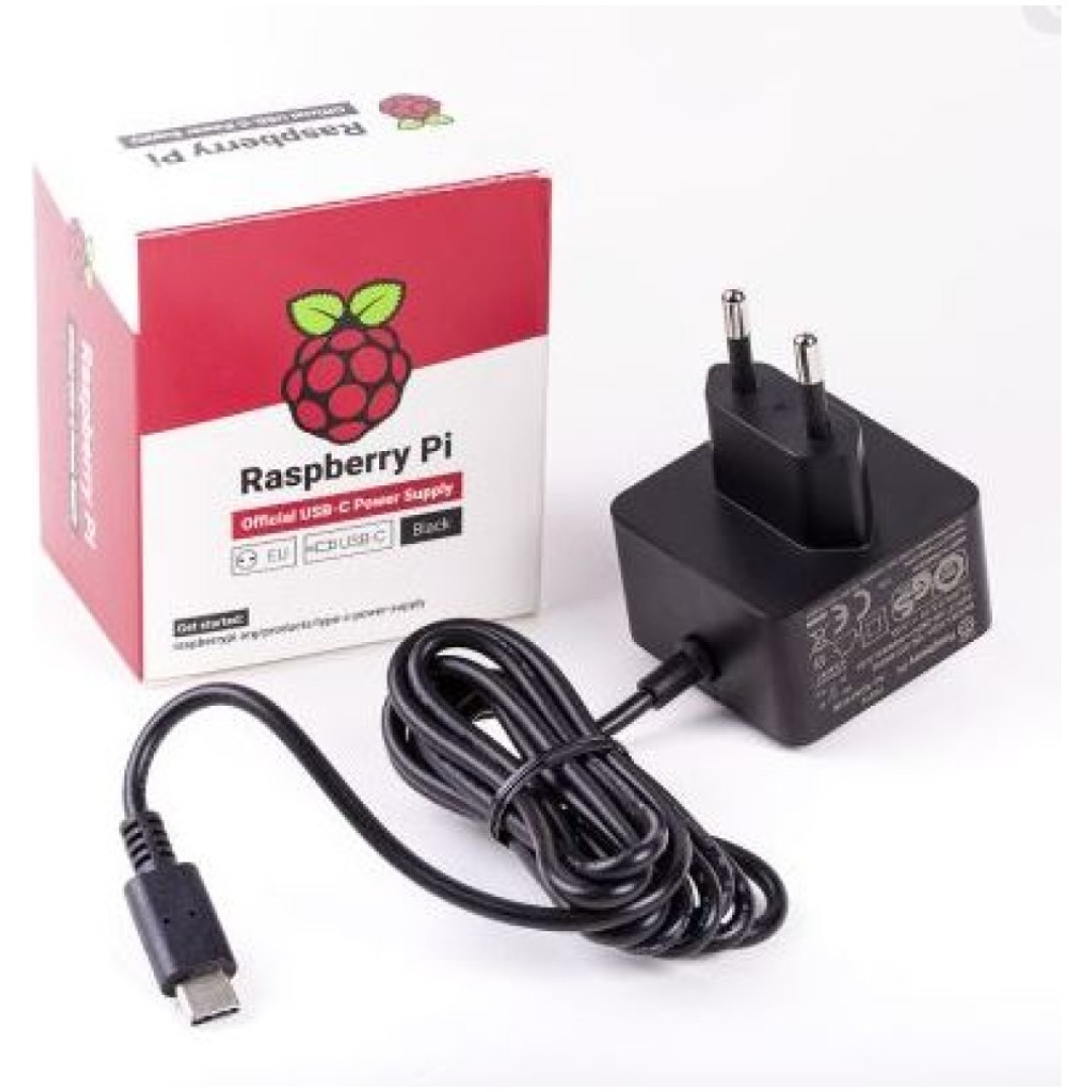 Raspberry Pi uradni napajalnik USB-C 5.1V /3A (RPI4 PSU EU BLACK BU)
