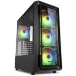 SHARKOON TK4 RGB ATX okno gaming črno ohišje