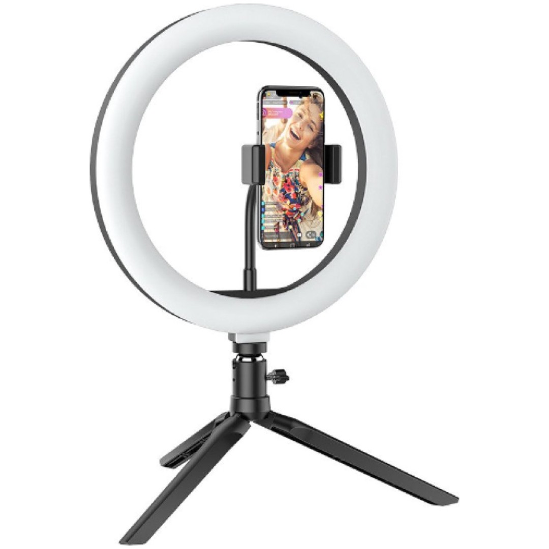 Selfie LED svetlobni obroč Blitzwolf za pametni telefon s stojalom (BW-SL3)