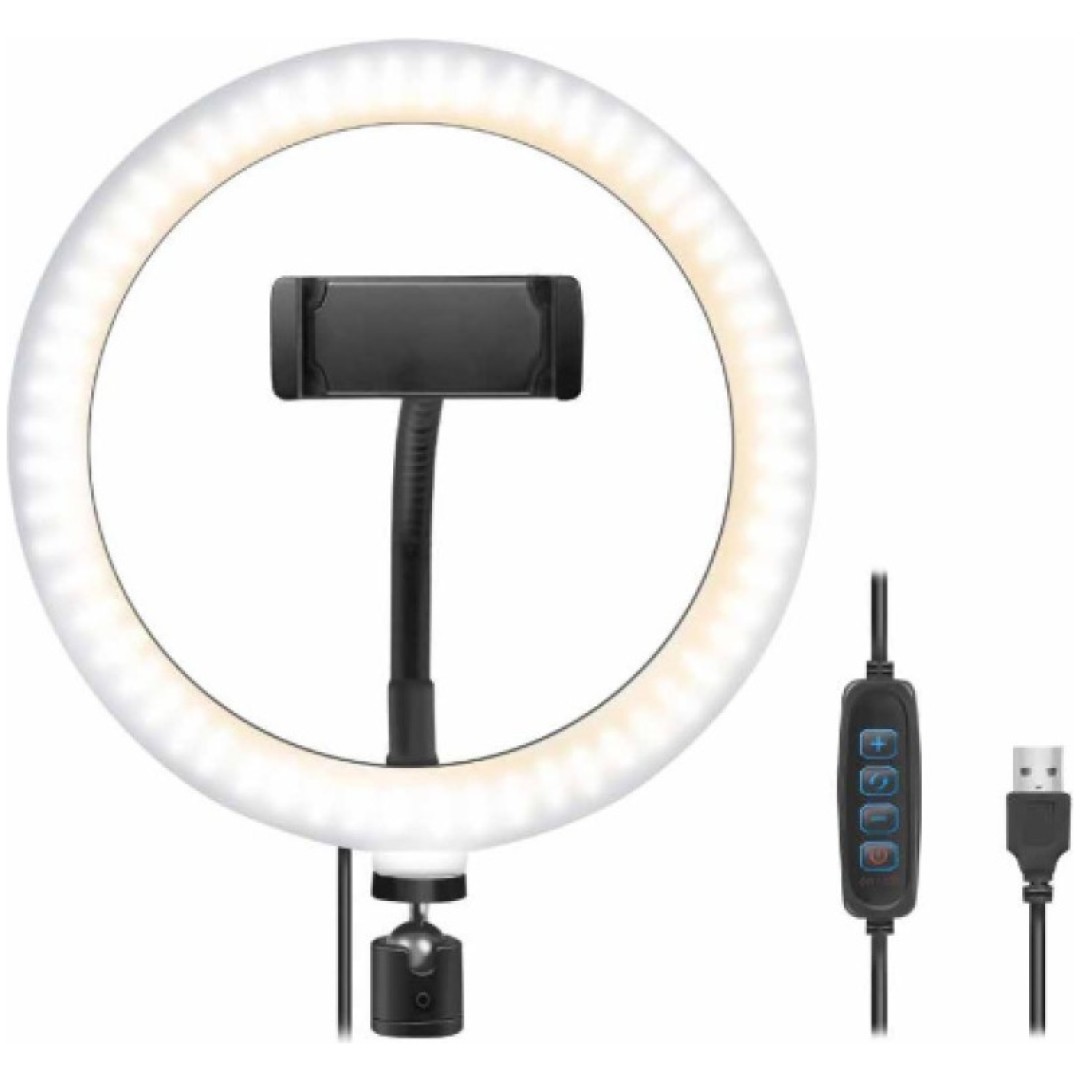 Selfie LED svetlobni obroč Logilink za pametni telefon- tripod ni vključen (AA0151)