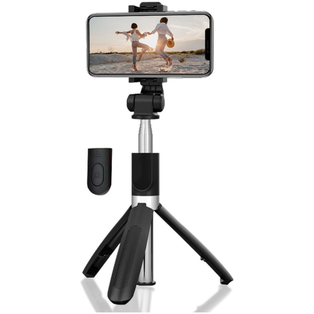 Selfie stick teleskopsko držalo Media-Tech za pametni telefon s stojalom 2v1 (MT5542)