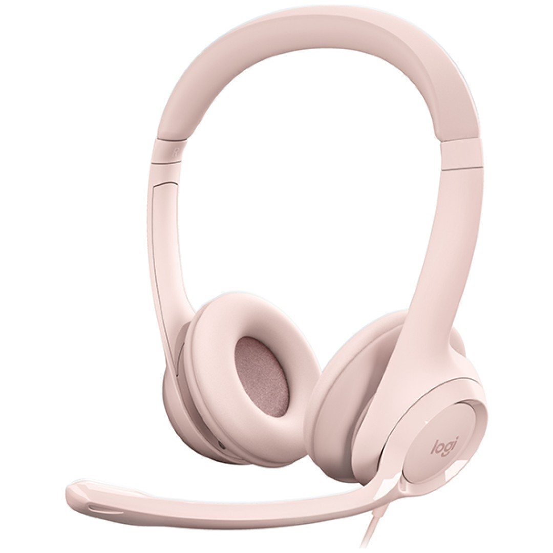 LOGITECH H390 USB roza stereo slušalke z mikrofonom