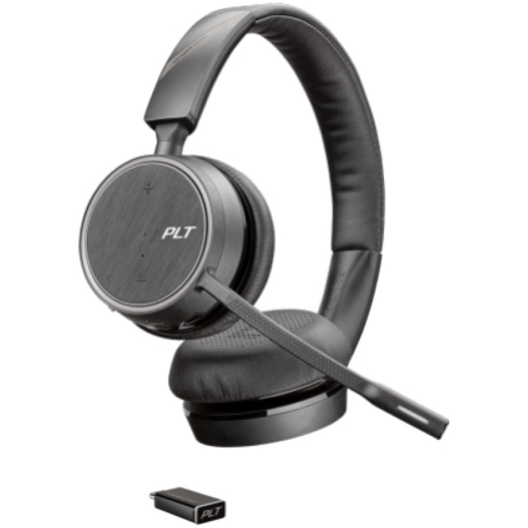 Slušalke brezžične naglavne Bluetooth Poly Plantronics Voyager 4220 USB-C - Bluetooth (211996-102)