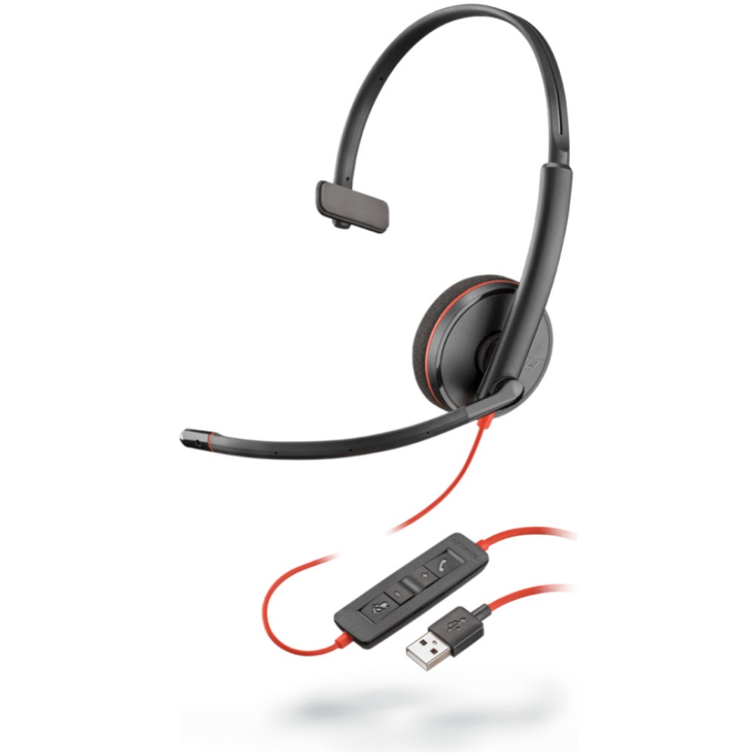 Slušalke žične naglavne USB stereo Poly Plantronics Blackwire C3210 (209744-201)