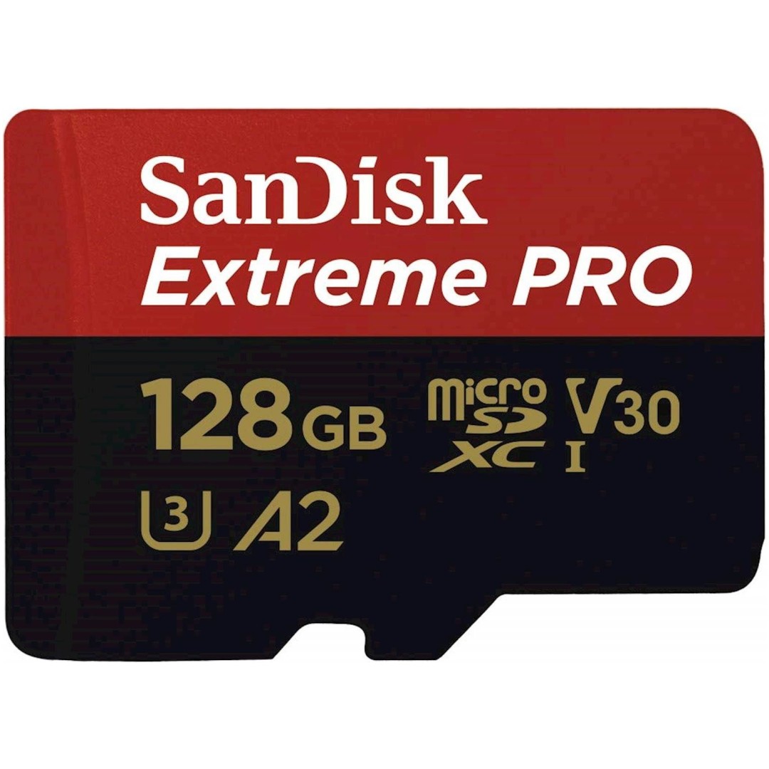 Spominska kartica SDXC-Micro 128GB Sandisk Extreme Pro 200MB/s/90MB/s U3 V30 UHS-I +adapter (SDSQXCD-128G-GN6MA)