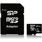 Spominska kartica SDXC-Micro 128GB SiliconPower 85MB/s/U1 V10 UHS-I +adapter (SP128GBSTXBU1V10SP)