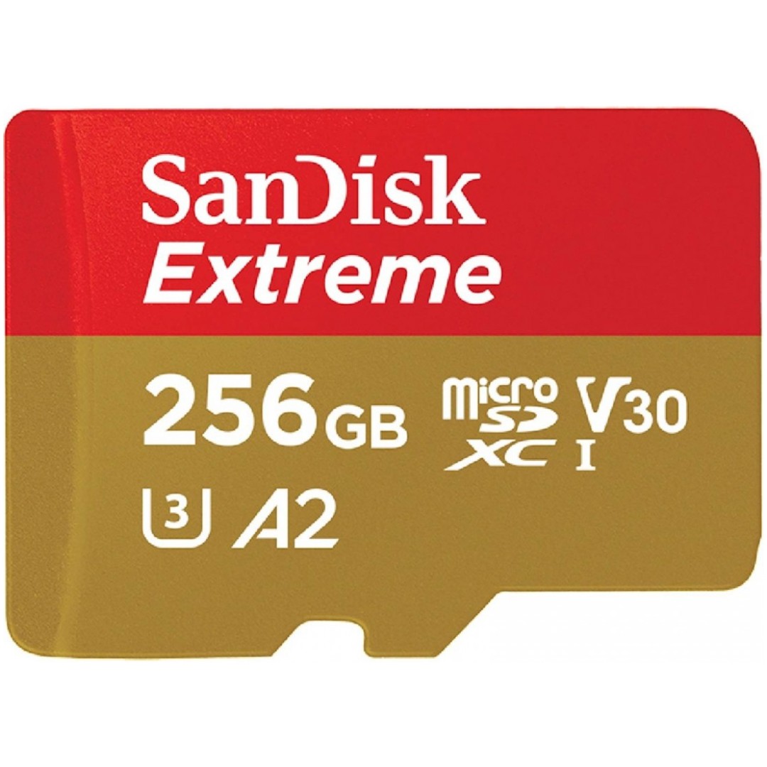 Spominska kartica SDXC-Micro 256GB Sandisk 190MB/s/130MB/s U3 V30 UHS-I +adapter (SDSQXAV-256G-GN6MA)