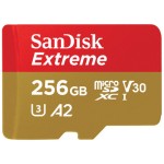 Spominska kartica SDXC-Micro 256GB Sandisk 190MB/s/130MB/s U3 V30 UHS-I +adapter (SDSQXAV-256G-GN6MA)