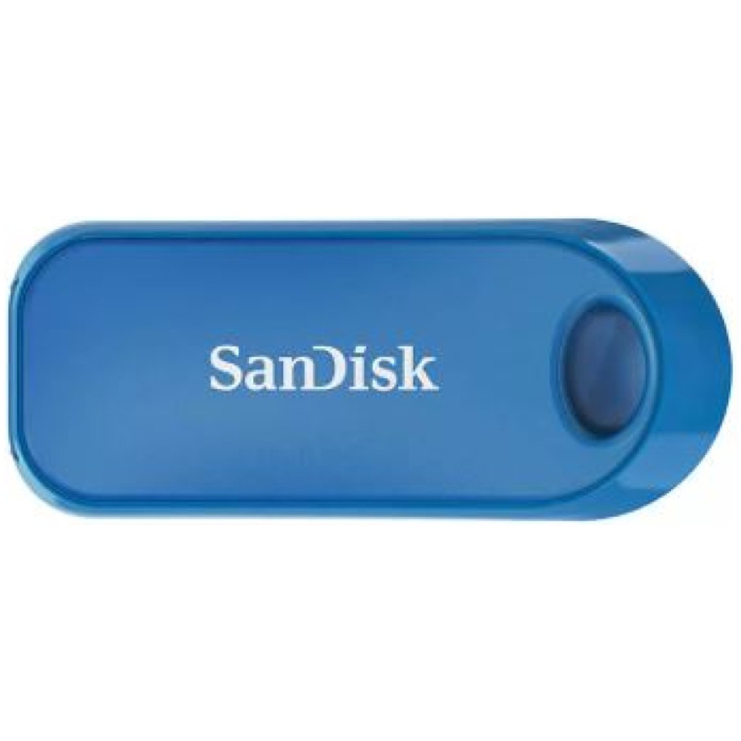 Spominski ključek 32GB USB 2.0 Sandisk Cruzer SNAP - plastičen/drsni/moder (SDCZ62-032G-G35B)