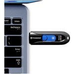 Spominski ključek 64GB USB 3.0 Transcend JF790 90MB/s - plastičen/drsni/črn (TS64GJF790K)