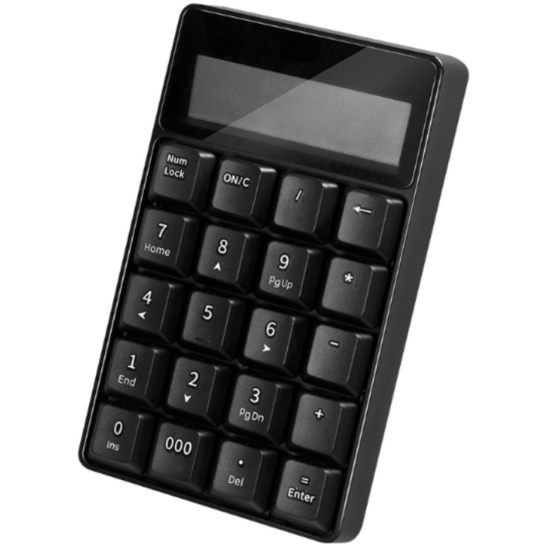Tipkovnica LogiLink numerična brezžična s kalkulatorjem Bluetooth V5.1 - črna (ID0200)