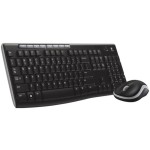 Tipkovnica in miš Logitech brezžična desktop MK270 US international črna (920-004508)